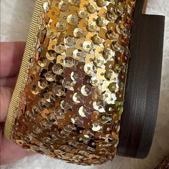 NEW In Box Sam Edelman Gold Loraine Octane Sequined Loafers In Size 8M - Picture 14 of 14